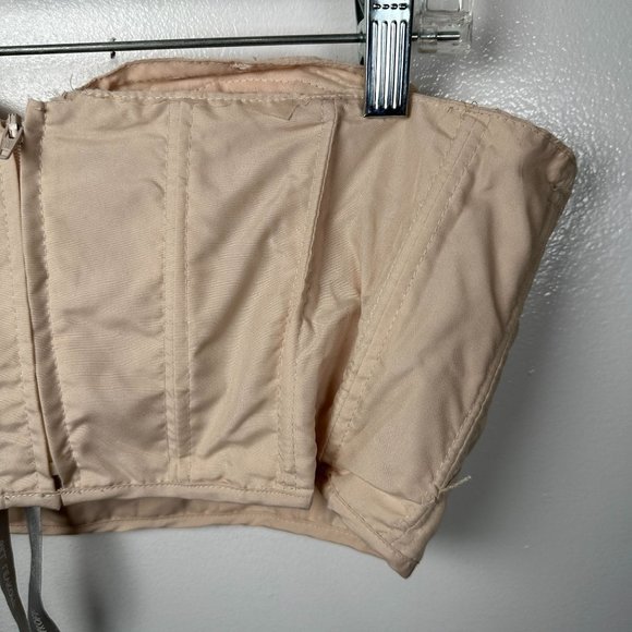 Bill Levkoff Bustier Lingerie Beige Womens Sz 10 Polyester Strapless Zip Corset - Picture 13 of 16